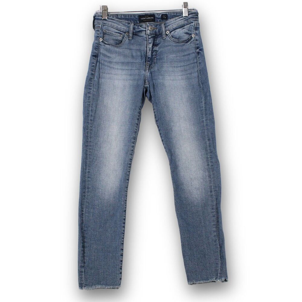 Lucky Brand Women's Light Wash Frayed Hem Jeans Size 2/26